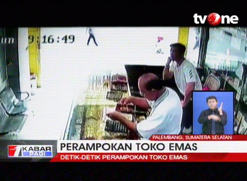 Detik-detik Perampokan Toko Emas di Palembang