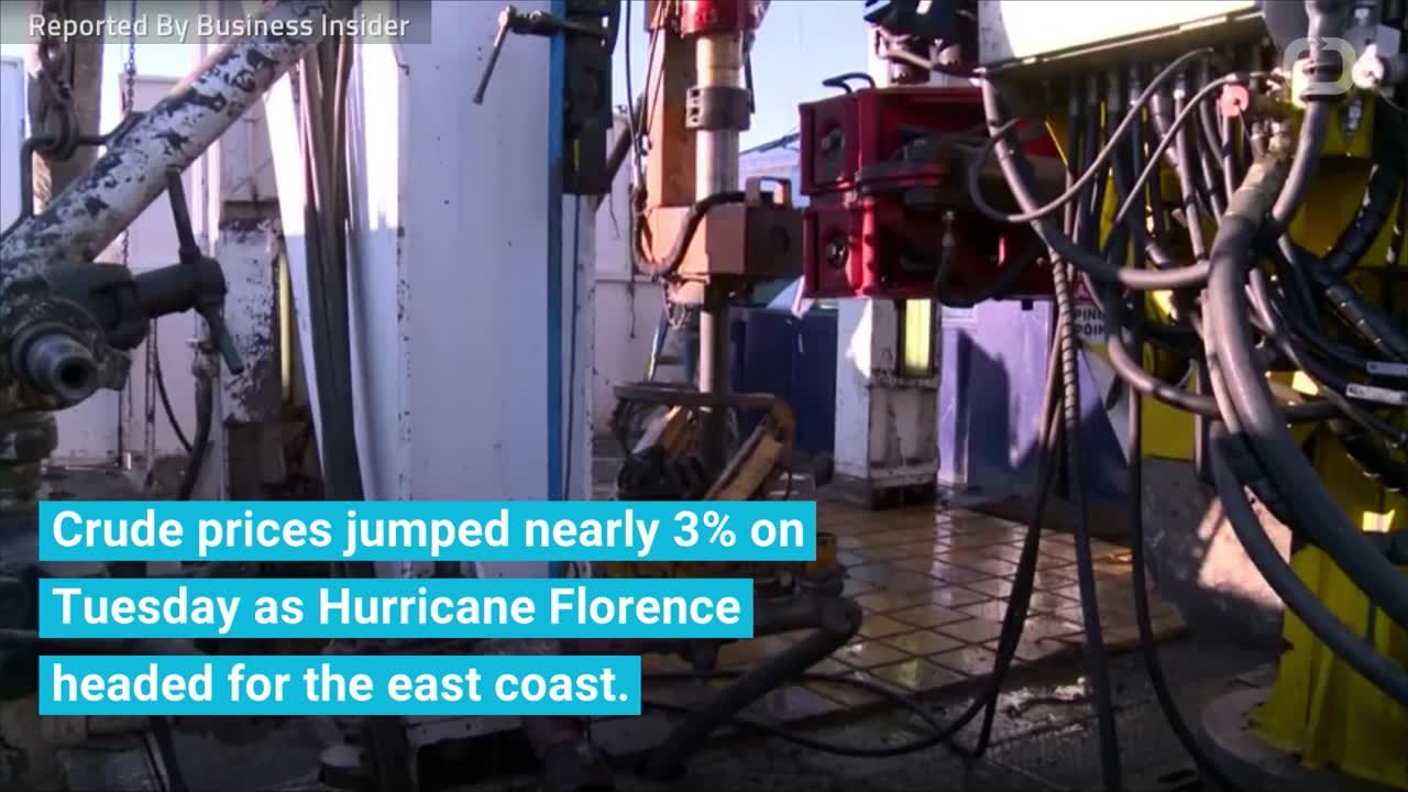 Oil Prices Jump As Hurricane Florence Adds To Supply Concerns