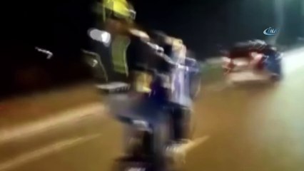 15 Şehitler Köprüsü’nde tek teker terörü kamerada