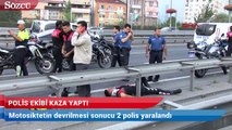 Mecidiyeköy’de polis ekibi kaza yaptı! 2 polis yaralandı