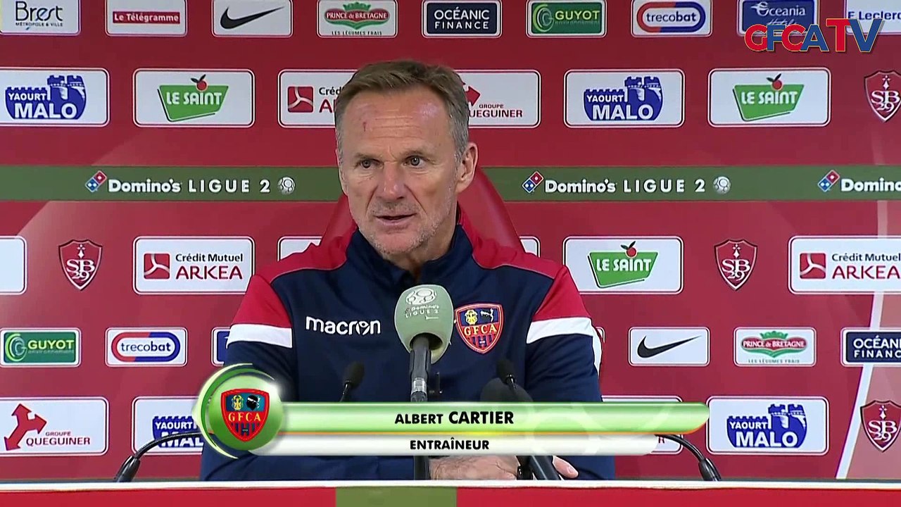 Brest 4-1 Gazélec Ajaccio : la réaction d'A. Cartier et de JM. Furlan