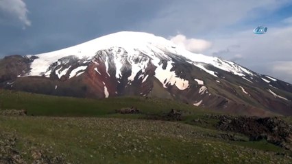 Ağrı Dağı’nın yüksek kesimlerine kar yağdı