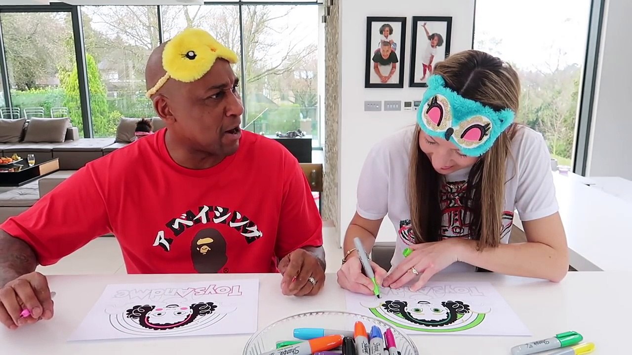 3 MARKER CHALLENGE   Mommy VS Daddy   Toys AndMe
