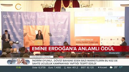 Emine Erdoğan'a anlamlı ödül