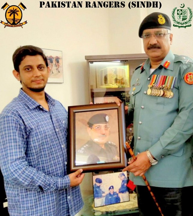 DG Rangers Sindh Major General Muhammad Saeed  Visited the Home of  Shaheed DSP Majeed Abbas September 6,2018