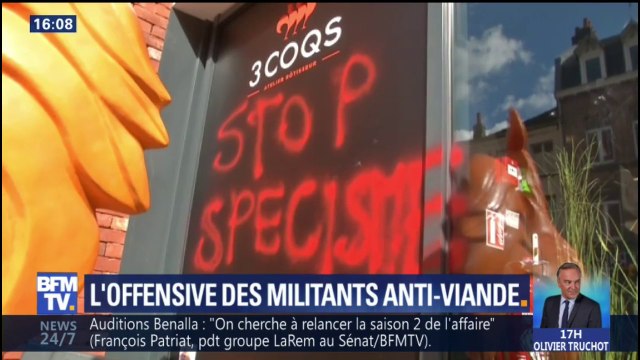 On attaque notre outil de travail. Les bouchers pris pour cibles par les anti-viande