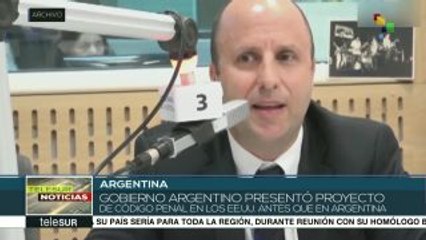 Presentan proyecto de reforma argentino en código penal de EEUU