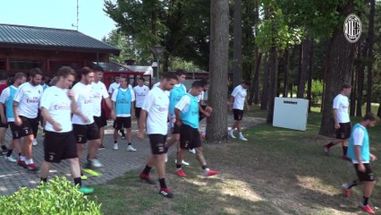 Milanello: corsa e partitella finale