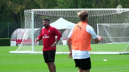 Milanello: the team again on the pitch