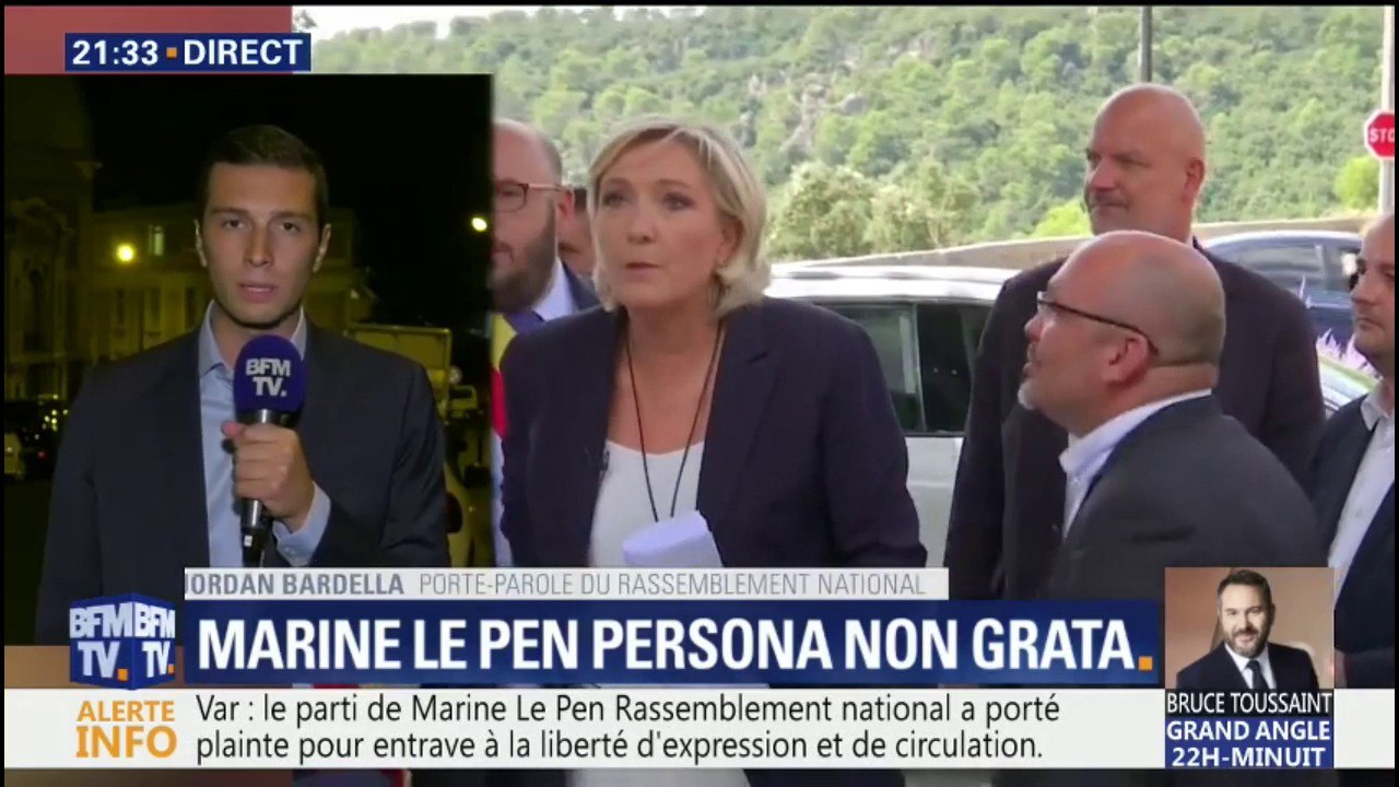 Marine Le Pen chahutée: "Je crois que le préfet doit être mis en cause", estime Jordan Bardella, porte-parole du RN