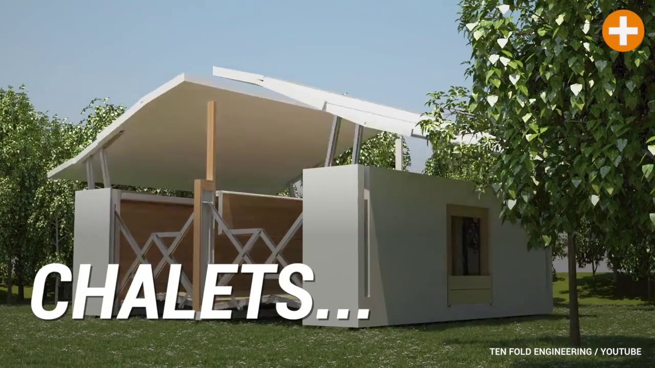 Cette maison se déploie et se monte seule en 8 min - Invention incroyable