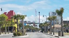 Beach Town's Main Drag Empty Ahead of Hurricane Florence