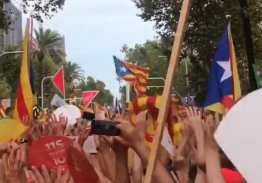 Silence Turns to Cheers in Barcelona 'Sound Wave' for Independence