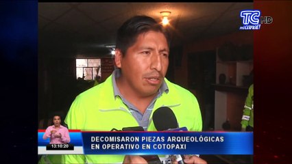 Recuperación de piezas arqueológicas en la Provincia de Cotopaxi