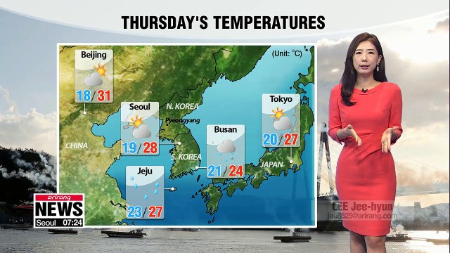 Rain in southern regions, partly sunny in central areas _ 091318