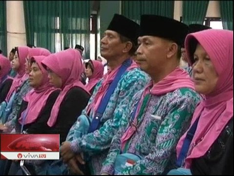Jemaah Haji Asal Palembang Berangkat di Tengah Kabut Asap