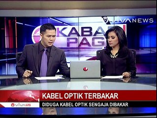 Lima Rol Kabel Optik Dibakar Orang Tak Dikenal