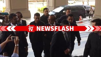 Shafee Abdullah arrives at KL Court Complex
