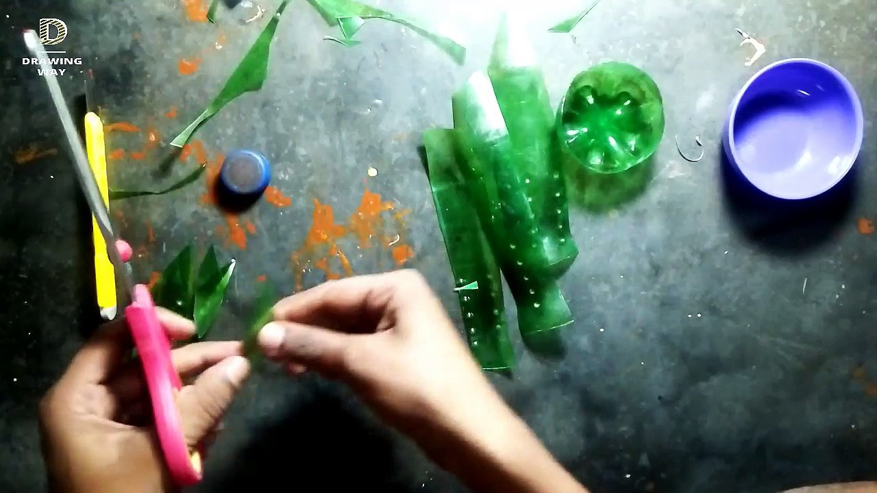 Waste material reuse idea _ DIY art and Crafts _ recycling waste bottle _ tree making ( 214 )