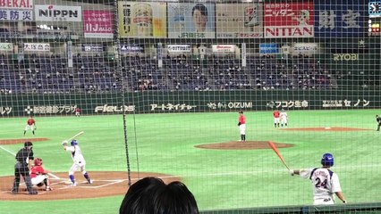 【ドラフト候補】喜納淳弥（NTT東日本）内野安打〜スタンドは大騒ぎ