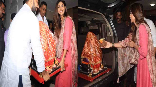 Shilpa Shetty welcomes lord GANESHA at home on Ganesh Chaturthi; Watch Video| FilmiBeat
