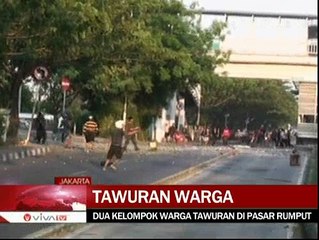 Tawuran Warga di Pasar Rumput