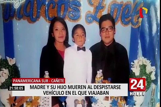 Cañete: familiares y vecinos consternados por la muerte de madre e hijo en accidente