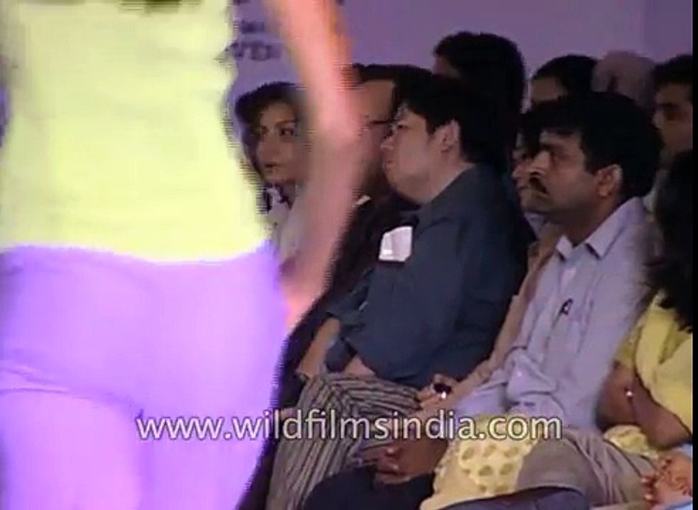 Indrani Dasgupta and Yana Gupta walk at fashion show in India