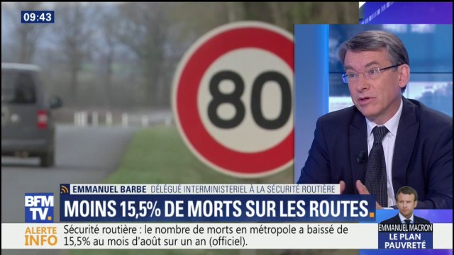 Forte baisse du nombre de morts sur les routes en août: Barbe pense qu'il y a un lien avec la limitation à 80km/h