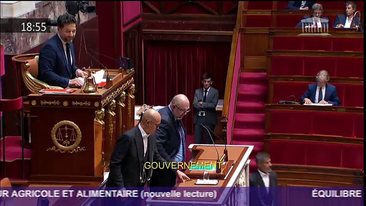 Nouvelle lecture du projet de loi agriculture et alimentation à l'Assemblée nationale : le discours de Stéphane Travert
