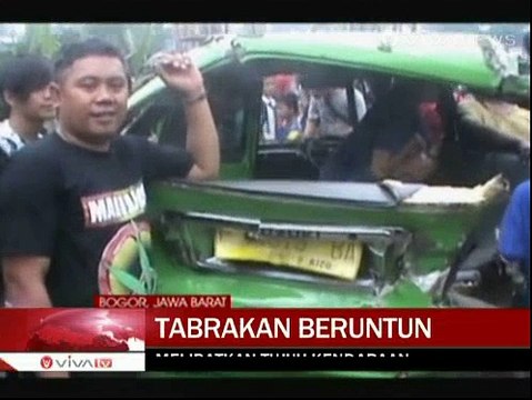 Tabrakan Beruntun 7 Kendaraan di Jalan Bogor-Sukabumi 1 Tewas