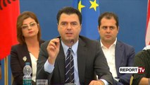 Report TV - Opozita në Durrës, Basha: Vettingu i politikanëve, nuk pengon hetimin e familjarëve