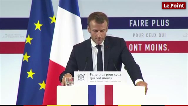 Emmanuel Macron annonce la création d'un revenu universel d'activité