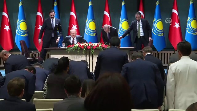 Türkiye ile Kazakistan arasındaki anlaşmaların imza töreni (1) - ANKARA