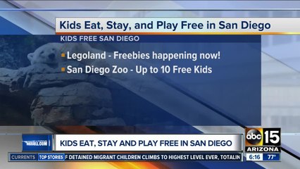 Kids eat, stay and play free in San Diego