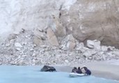 Rockfall Causes Injury, Capsizes Boats at Beach on Greek Island of Zakynthos