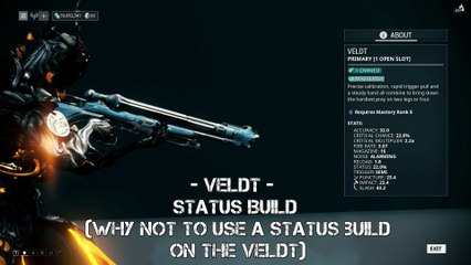 Warframe: Veldt - Status Build (Why NOT to use a status build on The Veldt)