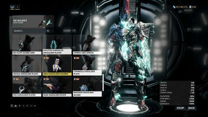 Warframe : VETALA ARMOR set (Update/Hotfix 23.7.1)