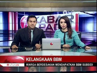Warga Majalengka Berdesakan Mendapatkan BBM Subsidi