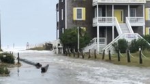 Water Rushes Into North Carolina Beach Town as Hurricane Closes In