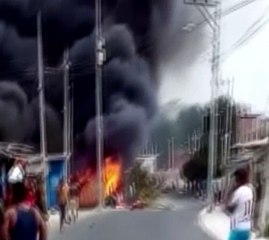 Tres heridos es el saldo del incendio de tres viviendas en Manta