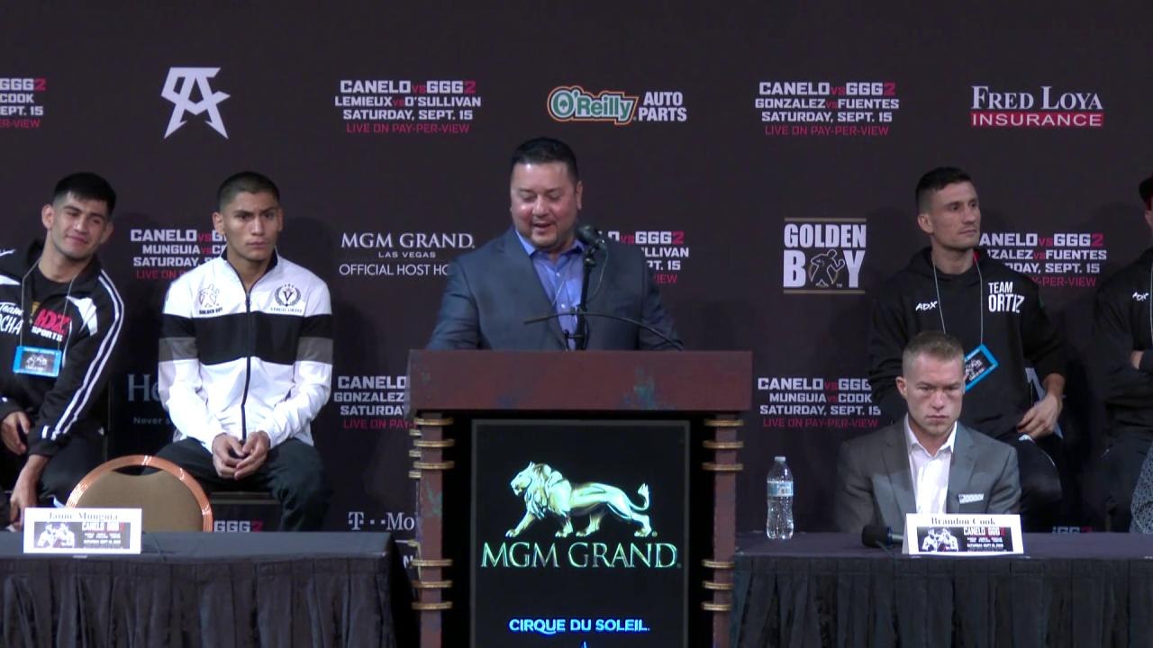 CANELO VS. GGG 2 UNDERCARD PRESS CONFERENCE