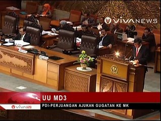 PDIP akan Lakukan Gugatan ke MK Terkait MD3