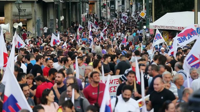 Yunanistan'da 'kemer sıkma' karşıtı gösteri - ATİNA