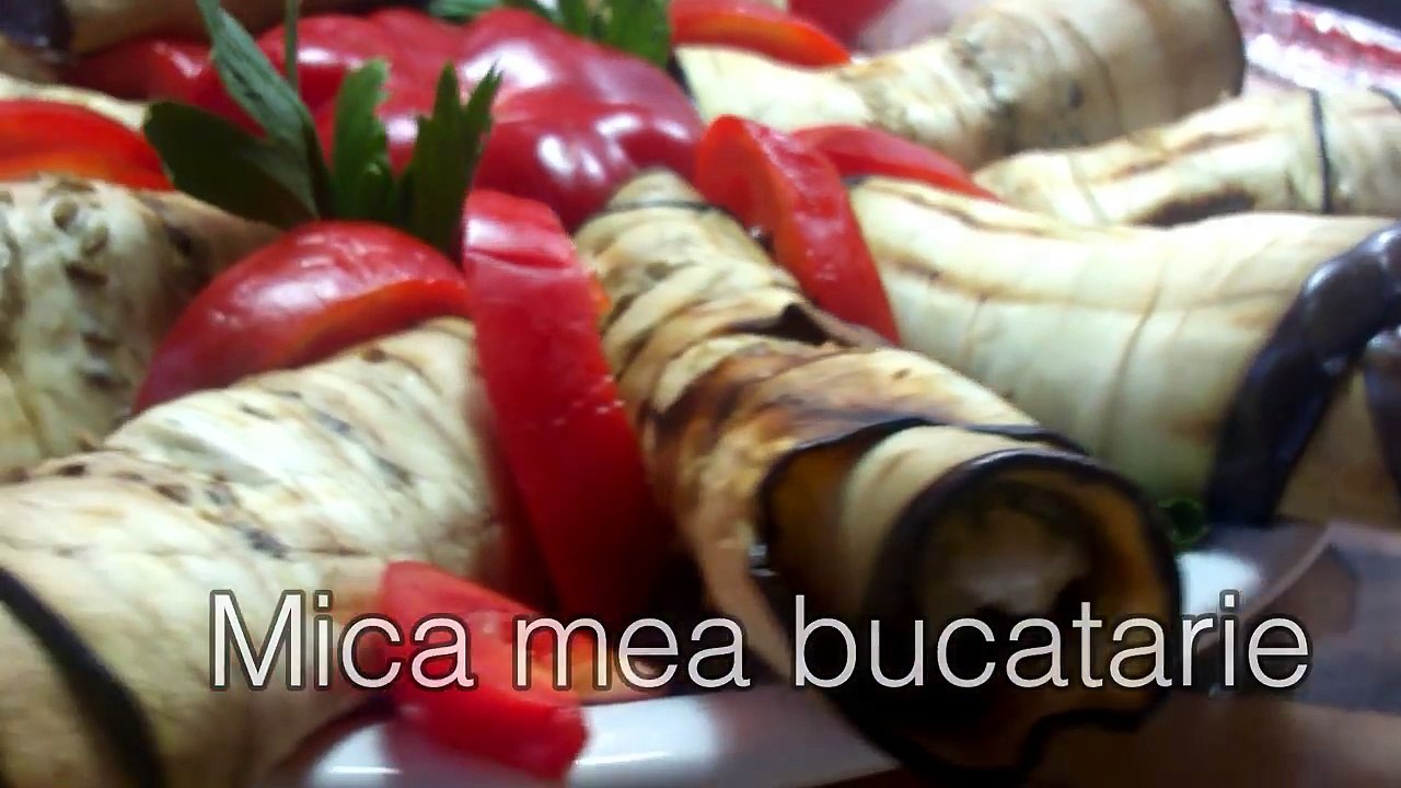 Rulouri din vinete cu branza