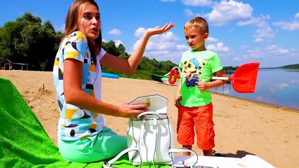 Children Found Toy Pirate Treasures Video for kids from Vlad and Nikita