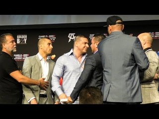 David Lemieux vs Gary O'Sullivan TUSSLE & PULLED APART at FACE OFF!!