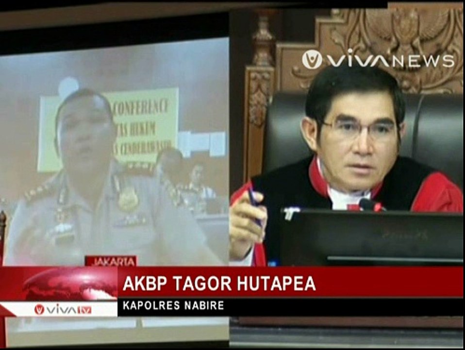 Kapolres Nabire Beri Kesaksian Pada Sidang Sengketa Pilpres