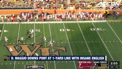 Wake Forest Gets Insane Punt From Dom Maggio To Down BC At 1-Yard Line