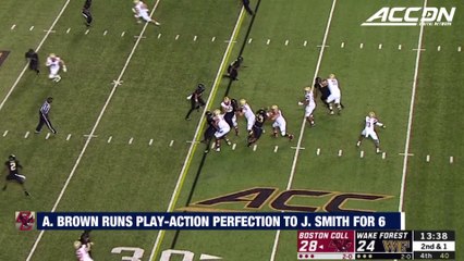 Boston College QB Anthony Brown Hits Jeff Smith For 71-Yard TD